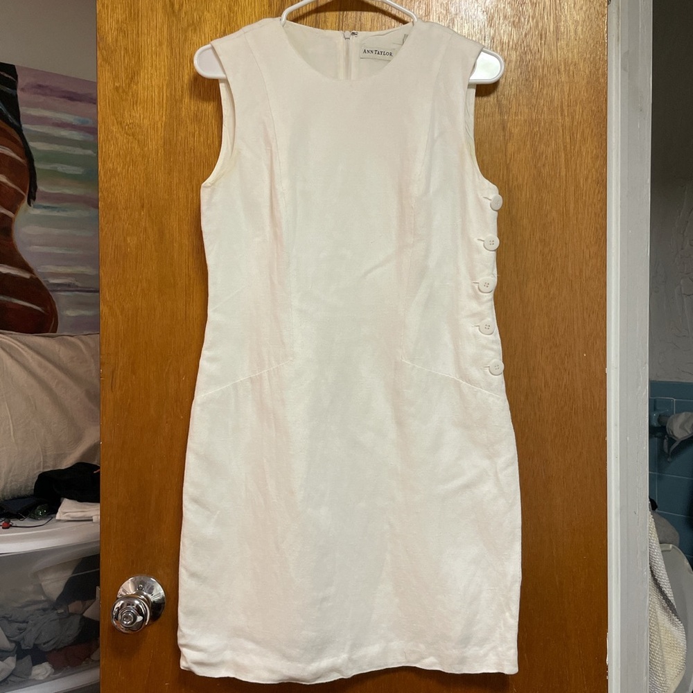 Ann Taylor size 6 vintage white A-line dress
